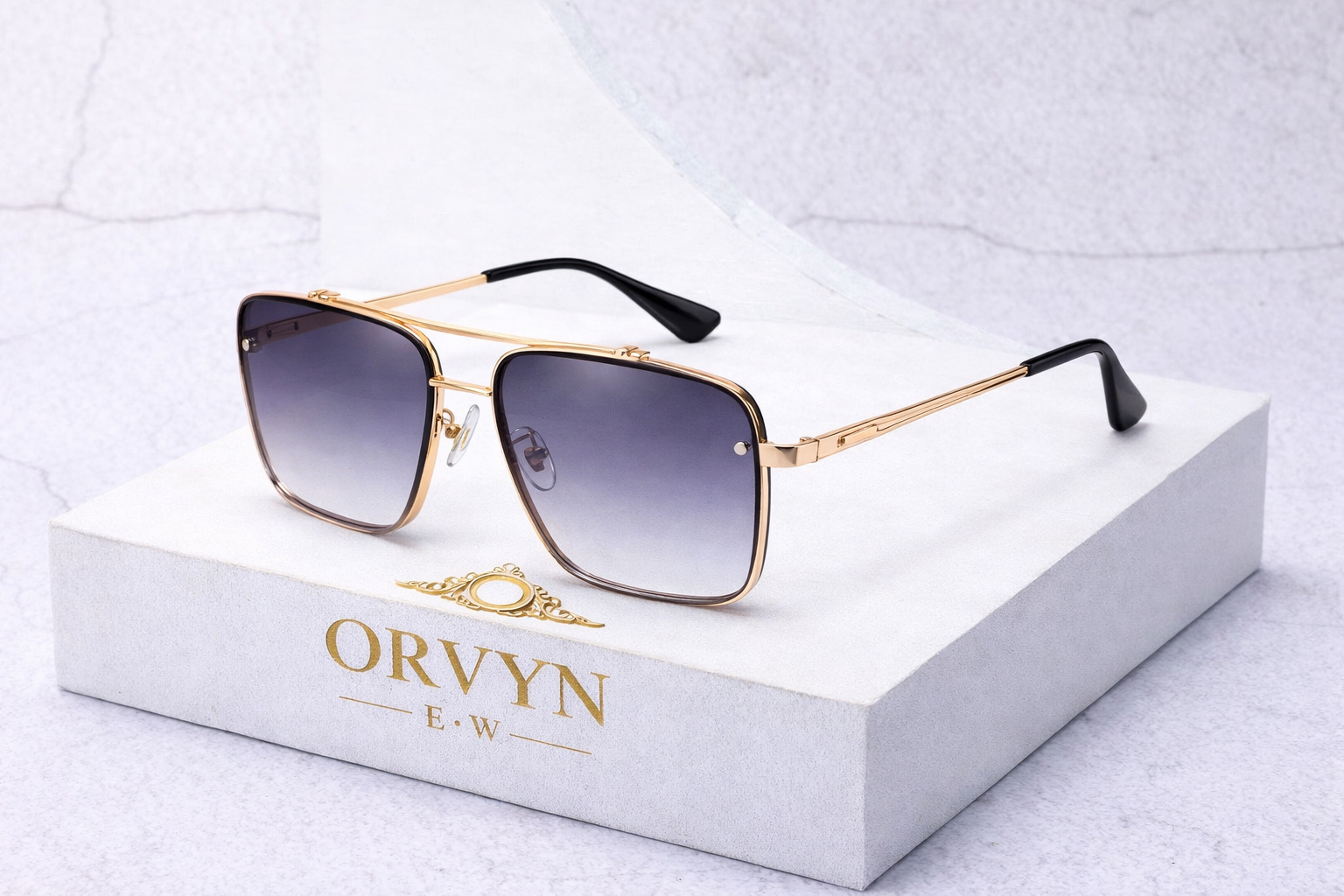 Lunettes de Soleil Homme Dégradées – Monture Métal Luxe, Grand Format