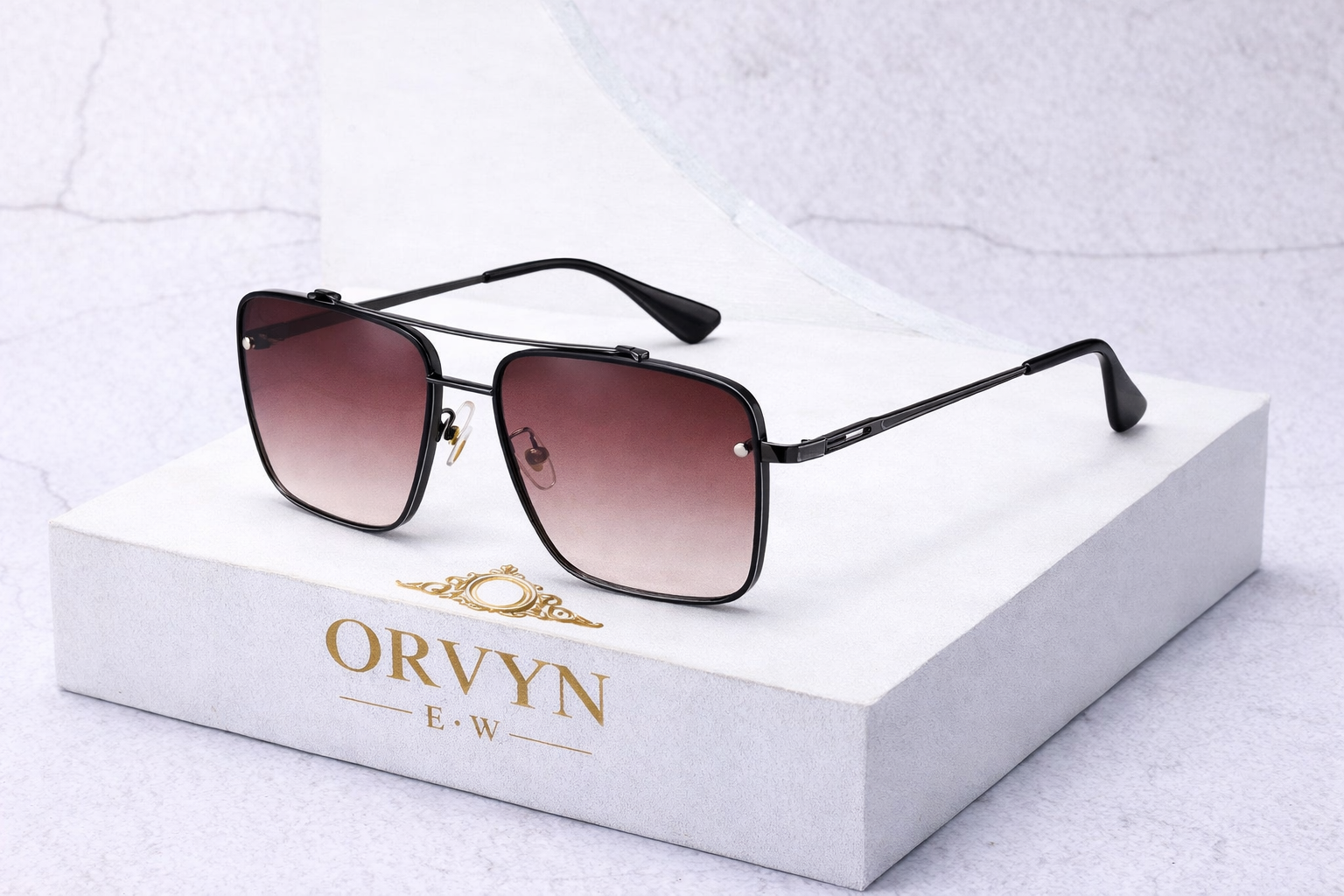 Lunettes de Soleil Homme Dégradées – Monture Métal Luxe, Grand Format