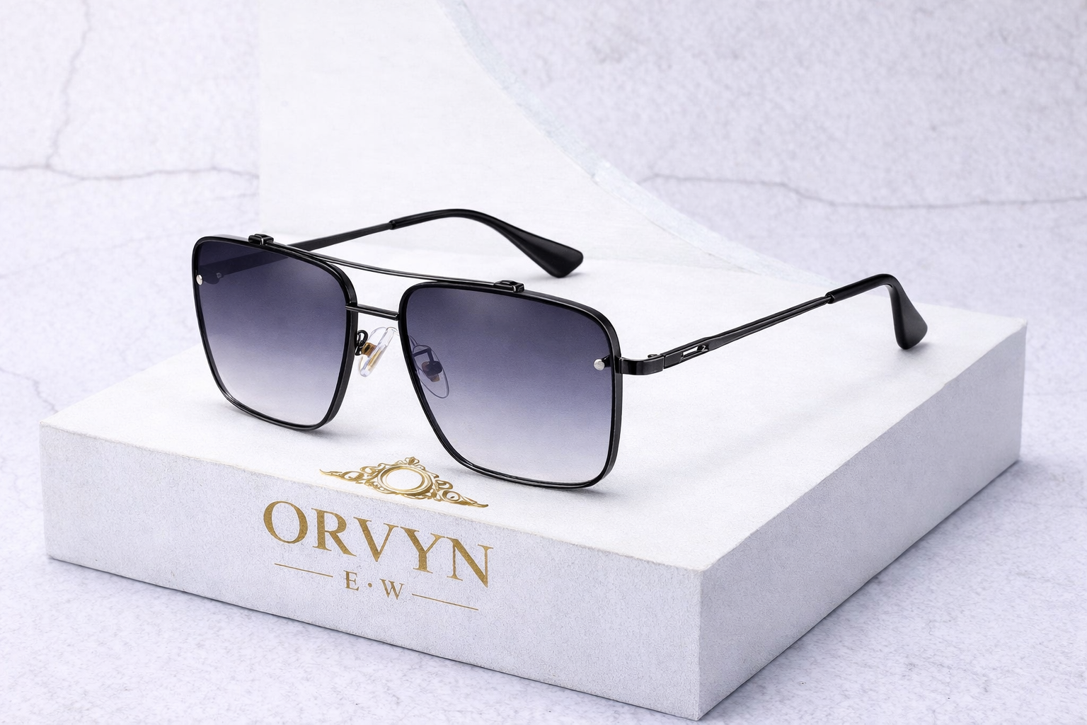 Lunettes de Soleil Homme Dégradées – Monture Métal Luxe, Grand Format