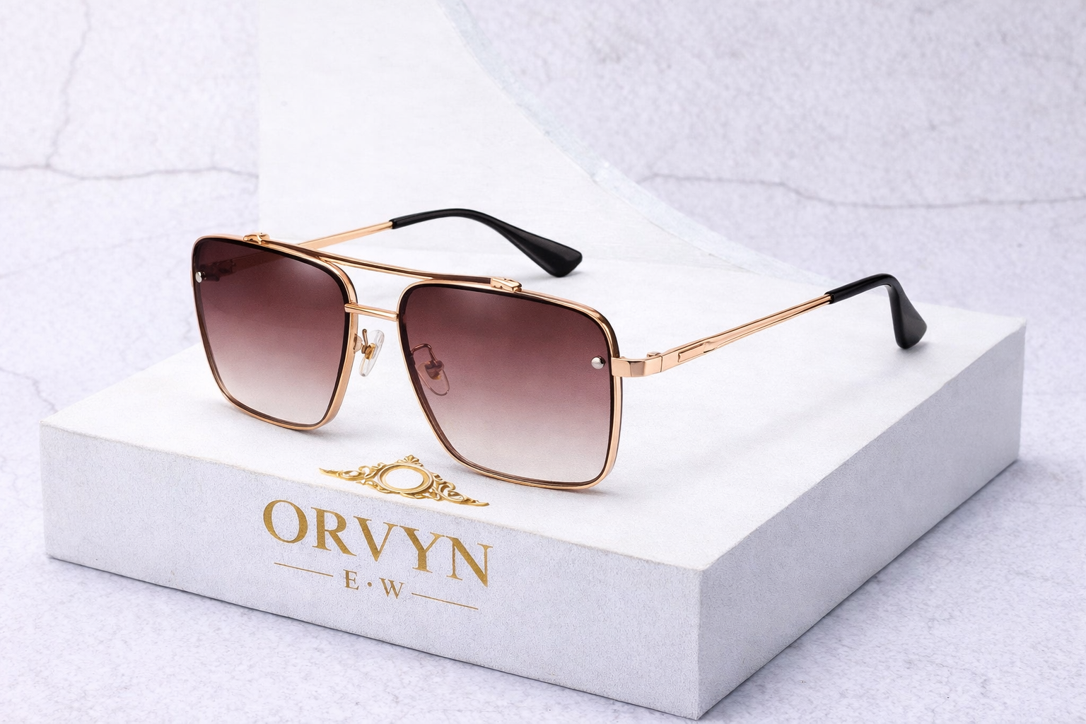 Lunettes de Soleil Homme Dégradées – Monture Métal Luxe, Grand Format