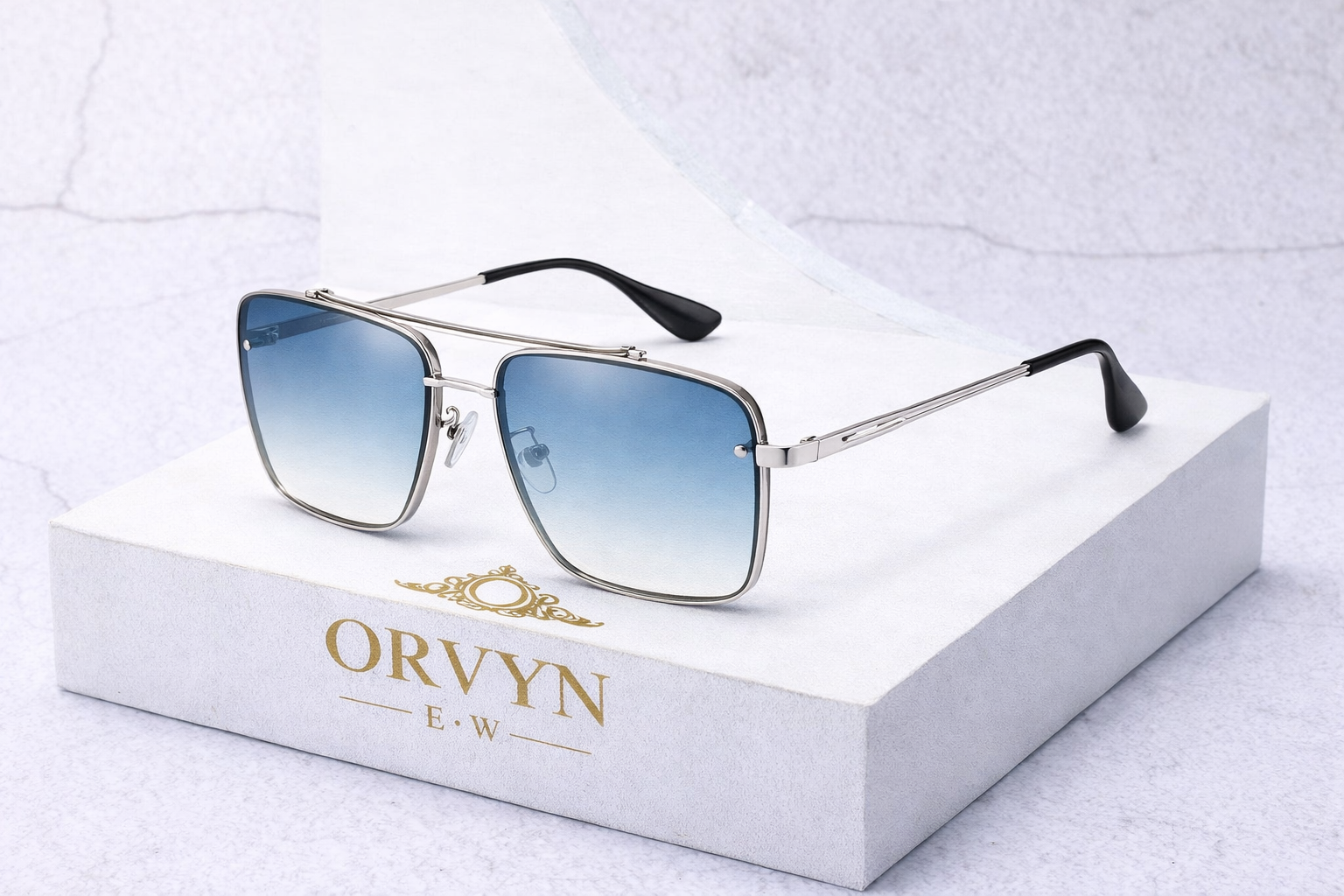 Lunettes de Soleil Homme Dégradées – Monture Métal Luxe, Grand Format