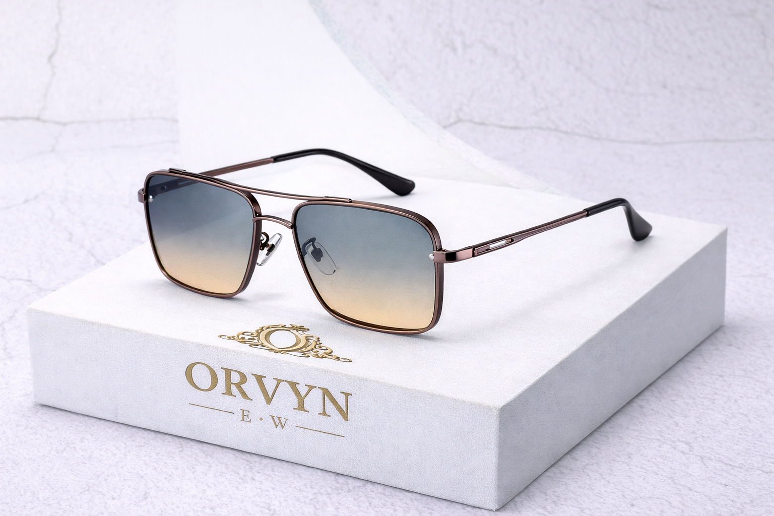 Lunettes de Soleil Homme Dégradées – Monture Métal Luxe, Grand Format