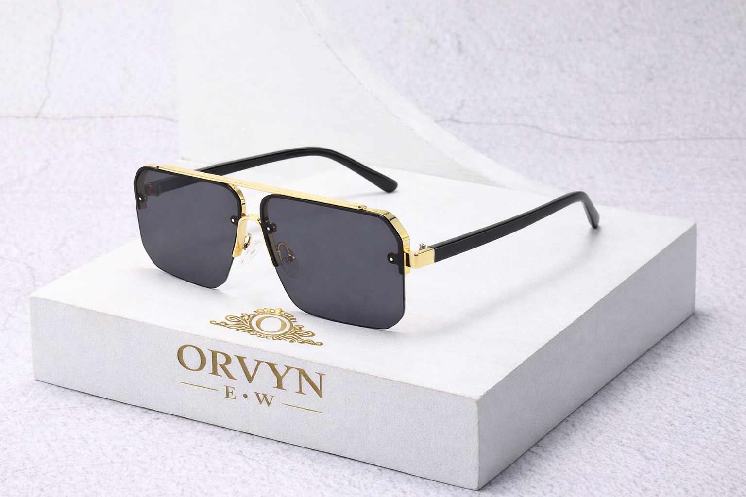 Sunglasses Homme Design – Monture Métal Fine, Style Luxe Moderne