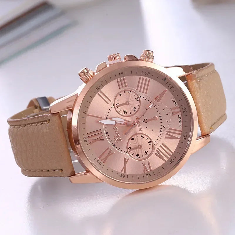 Womens Watches Brand Sport Style Fashion Ladies Watch Leather Watch Men Girls Female Quartz Wristwatches Montre Femme