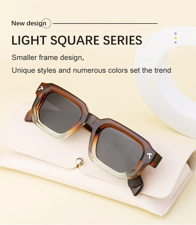 Polarized Square Sunglasses Men 2025 Luxury Brand Designer New Fashion Rectangle Sun Glasses For Women Driving Shades Eyewear