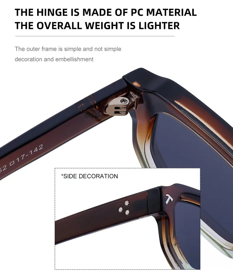 Polarized Square Sunglasses Men 2025 Luxury Brand Designer New Fashion Rectangle Sun Glasses For Women Driving Shades Eyewear