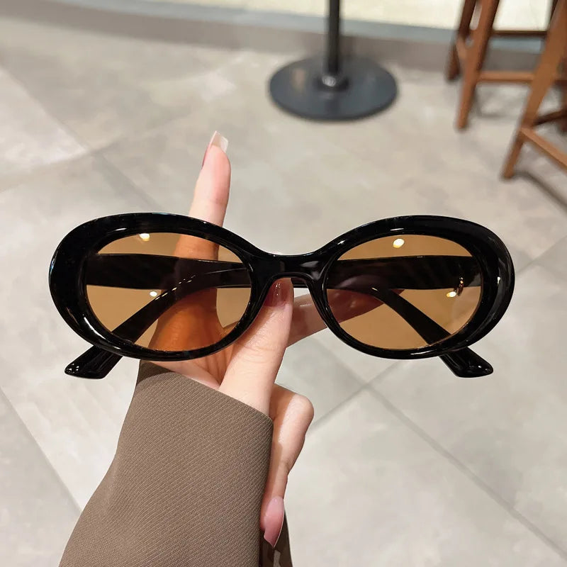 New Stylish Sun glasses for Women Hot Selling Oval Shape Sunglasses Men Women UV400 Protection Outdoor Female Sunglass