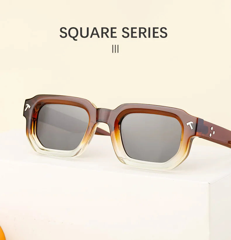 Polarized Square Sunglasses Men 2025 Luxury Brand Designer New Fashion Rectangle Sun Glasses For Women Driving Shades Eyewear