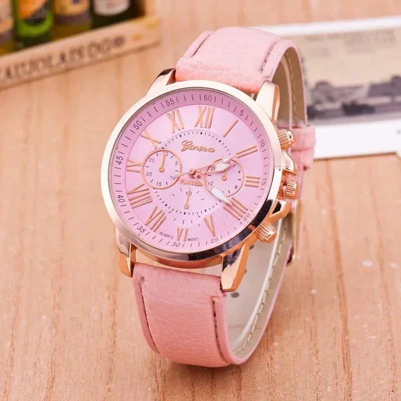 Womens Watches Brand Sport Style Fashion Ladies Watch Leather Watch Men Girls Female Quartz Wristwatches Montre Femme
