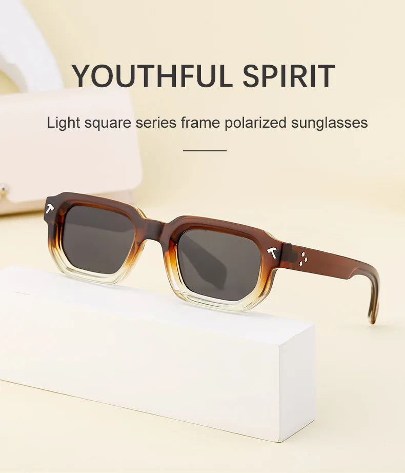 Polarized Square Sunglasses Men 2025 Luxury Brand Designer New Fashion Rectangle Sun Glasses For Women Driving Shades Eyewear